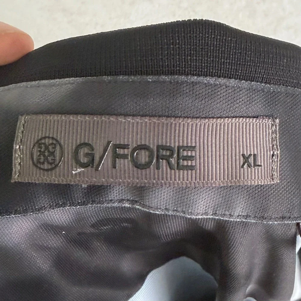 G/FORE Blur Icon Camo Golf Polo Shirt Mens XL Onyx Black Skull Crossbones Pique - Picture 5 of 8